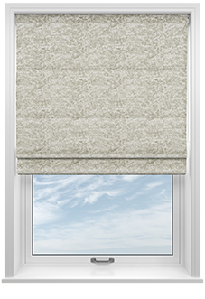 Crushed Velvet, Ivory - Roman Blind